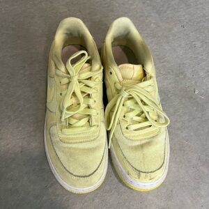 Yellow Sparkly Airforce size 5.5 Y